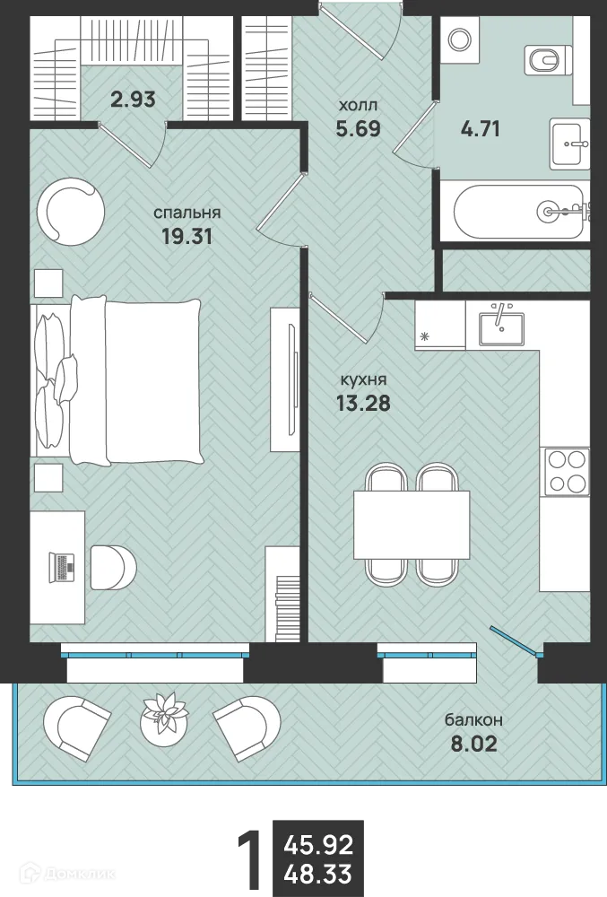 Фото квартиры в ЖК Мегаполис