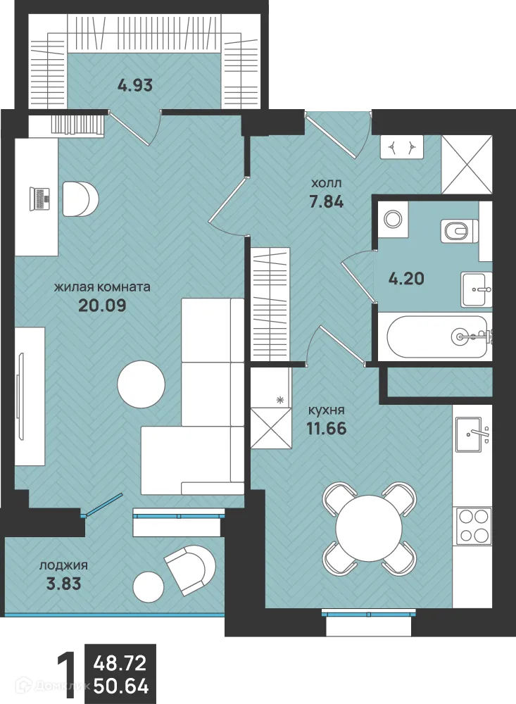 Фото квартиры в ЖК Мегаполис