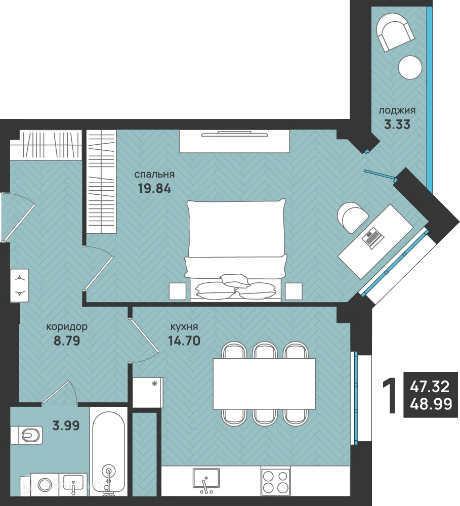 Фото квартиры в ЖК Мегаполис