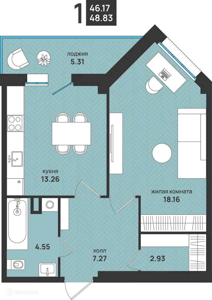 Фото квартиры в ЖК Мегаполис