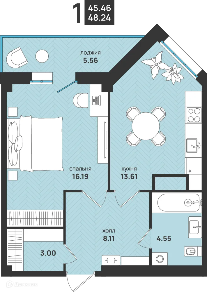 Фото квартиры в ЖК Мегаполис