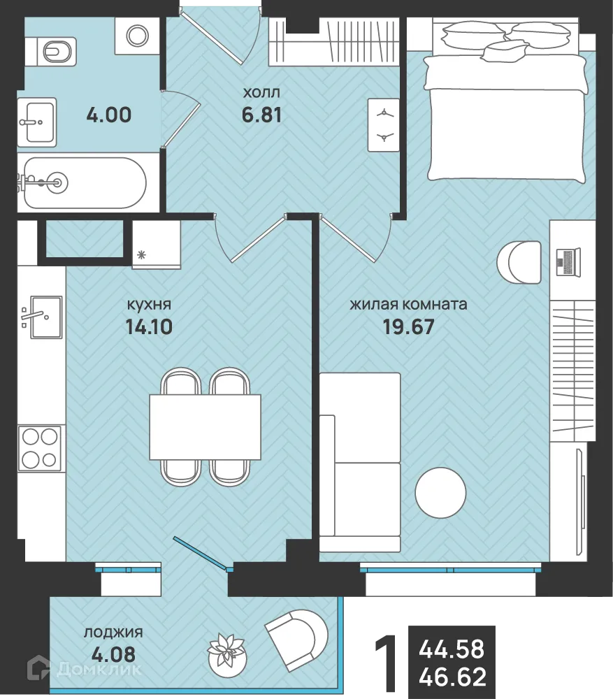 Фото квартиры в ЖК Мегаполис