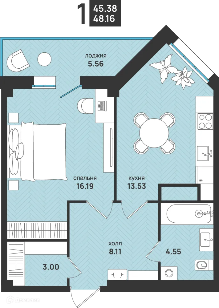 Фото квартиры в ЖК Мегаполис