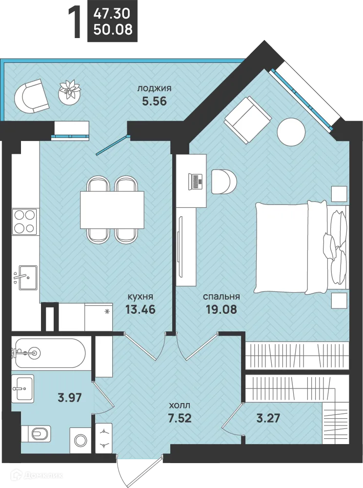 Фото квартиры в ЖК Мегаполис