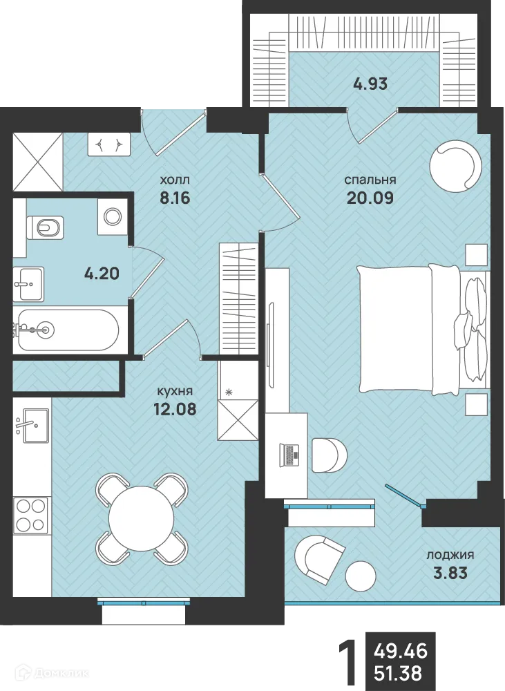 Фото квартиры в ЖК Мегаполис