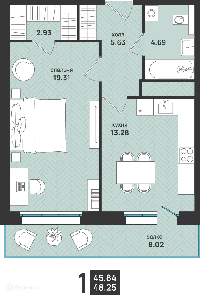 Фото квартиры в ЖК Мегаполис
