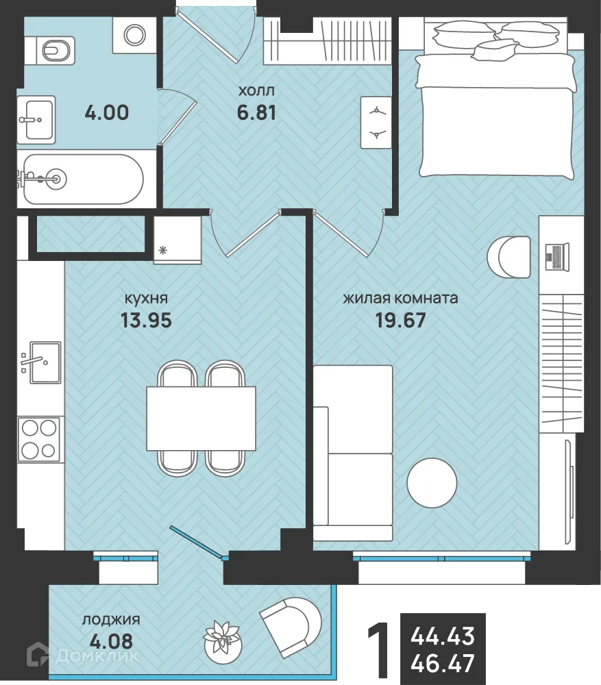 Фото квартиры в ЖК Мегаполис