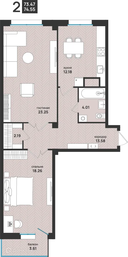 Фото квартиры в ЖК Мегаполис
