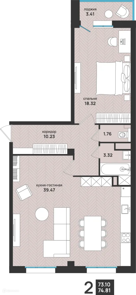 Фото квартиры в ЖК Мегаполис