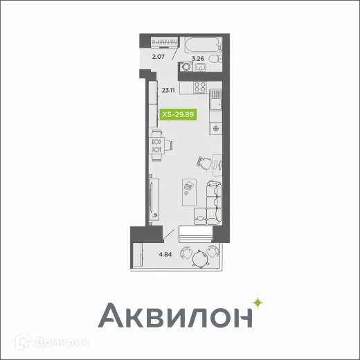 Фото квартиры в ЖК Аквилон ROSA