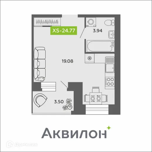 Фото квартиры в ЖК Аквилон ROSA