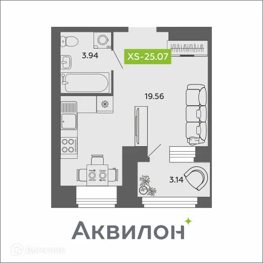 Фото квартиры в ЖК Аквилон ROSA