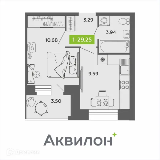 Фото квартиры в ЖК Аквилон ROSA