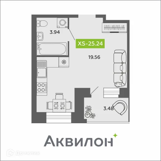 Фото квартиры в ЖК Аквилон ROSA