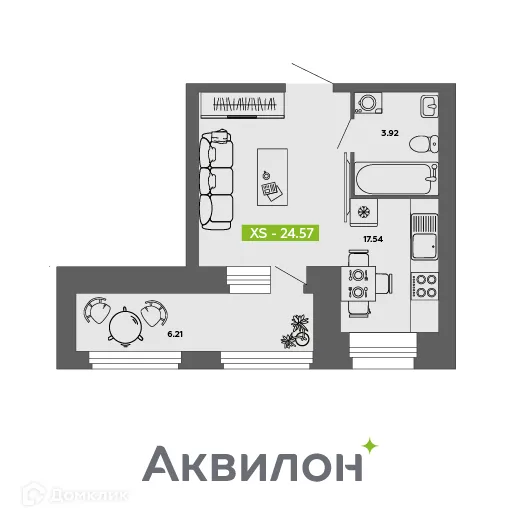 Фото квартиры в ЖК Аквилон ROSA