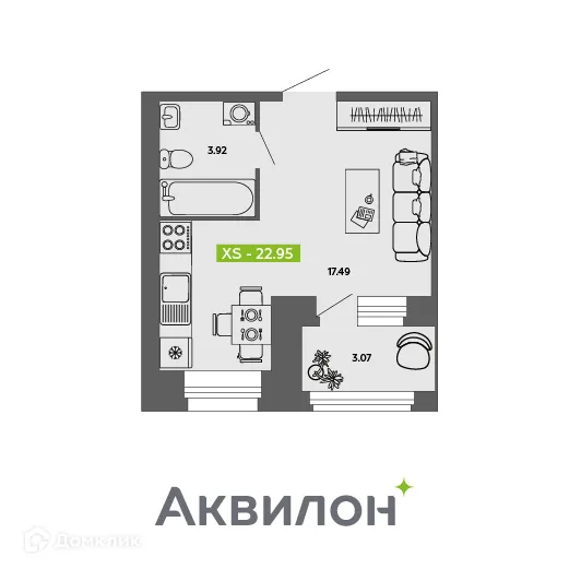 Фото квартиры в ЖК Аквилон ROSA