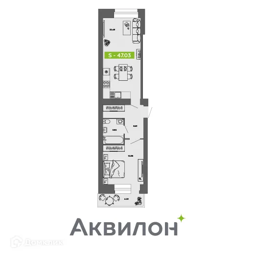 Фото квартиры в ЖК Аквилон ROSA