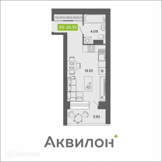 Фото квартиры в ЖК Аквилон ROSA