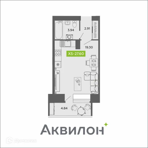 Фото квартиры в ЖК Аквилон ROSA