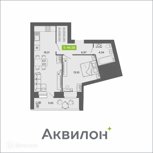 Фото квартиры в ЖК Аквилон ROSA