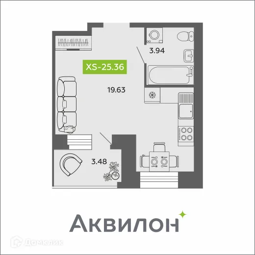 Фото квартиры в ЖК Аквилон ROSA