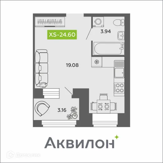 Фото квартиры в ЖК Аквилон ROSA