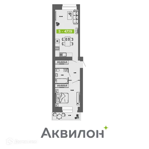 Фото квартиры в ЖК Аквилон ROSA