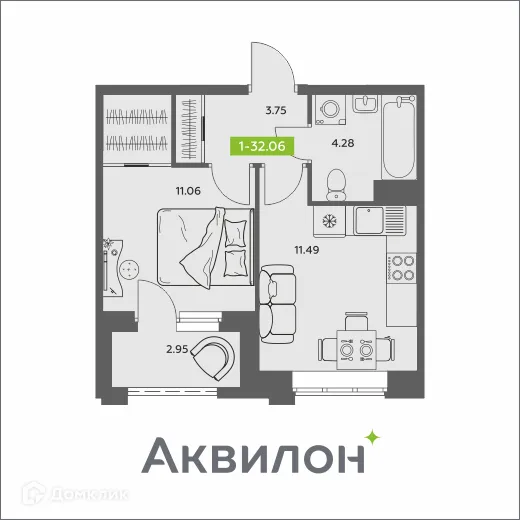 Фото квартиры в ЖК Аквилон АКВАРТАЛ