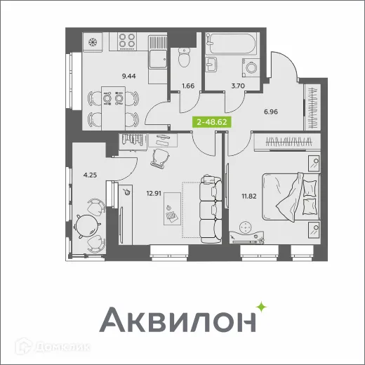 Фото квартиры в ЖК Аквилон АКВАРТАЛ