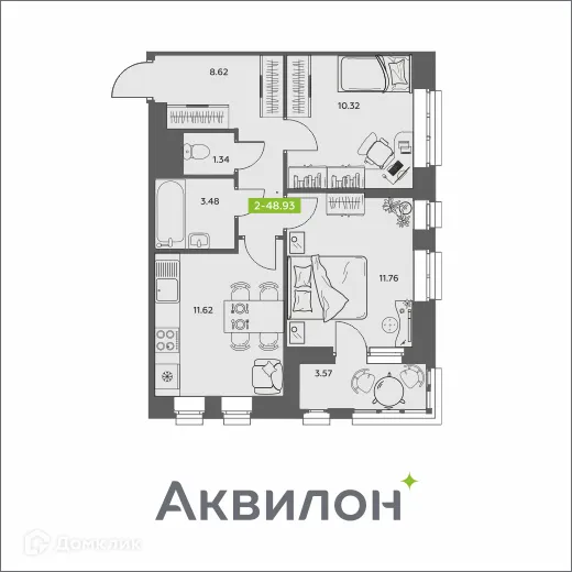Фото квартиры в ЖК Аквилон АКВАРТАЛ