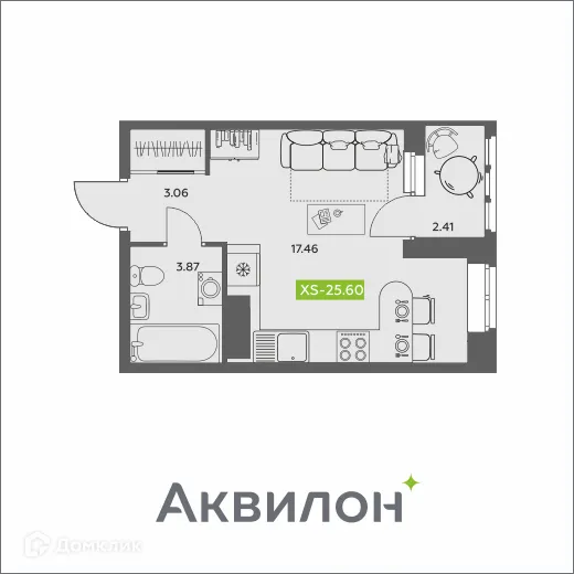 Фото квартиры в ЖК Аквилон АКВАРТАЛ