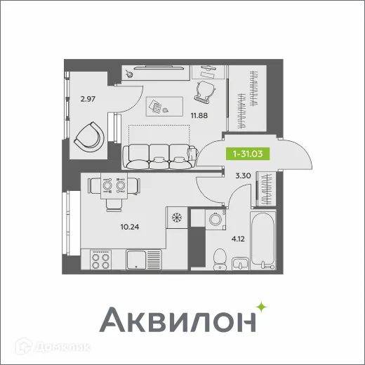 Фото квартиры в ЖК Аквилон АКВАРТАЛ