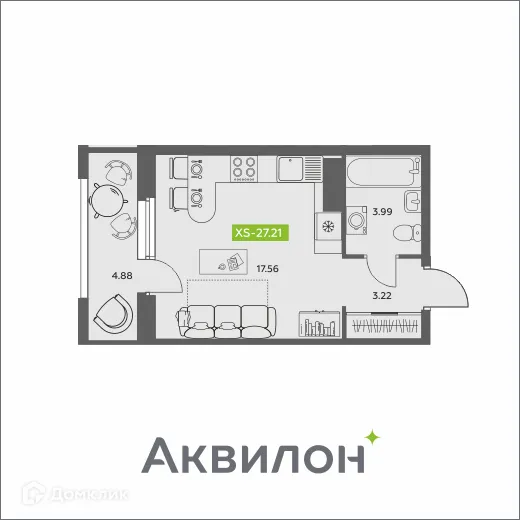 Фото квартиры в ЖК Аквилон АКВАРТАЛ