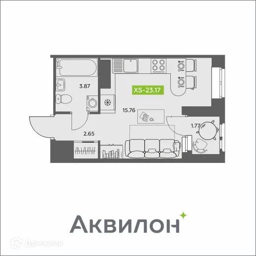 Фото квартиры в ЖК Аквилон АКВАРТАЛ