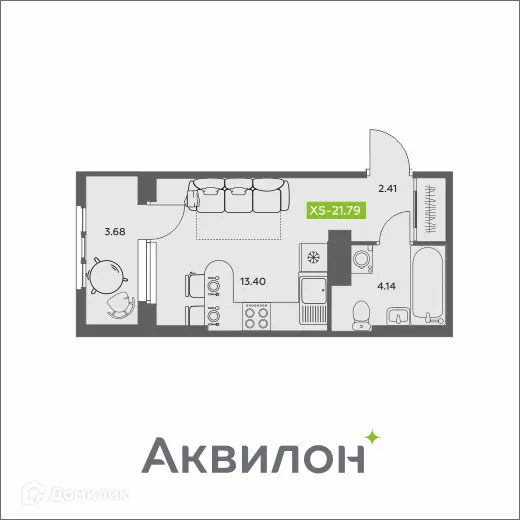 Фото квартиры в ЖК Аквилон АКВАРТАЛ