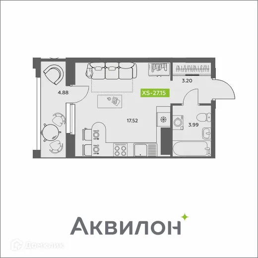 Фото квартиры в ЖК Аквилон АКВАРТАЛ