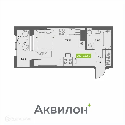 Фото квартиры в ЖК Аквилон АКВАРТАЛ