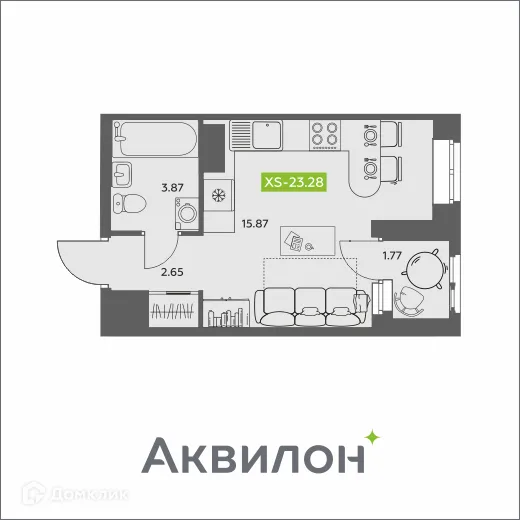 Фото квартиры в ЖК Аквилон АКВАРТАЛ