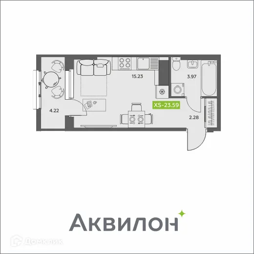 Фото квартиры в ЖК Аквилон АКВАРТАЛ