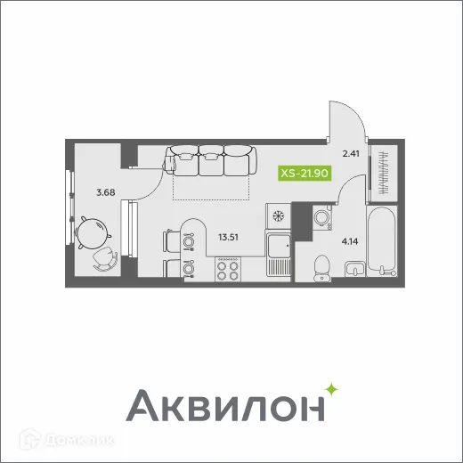 Фото квартиры в ЖК Аквилон АКВАРТАЛ