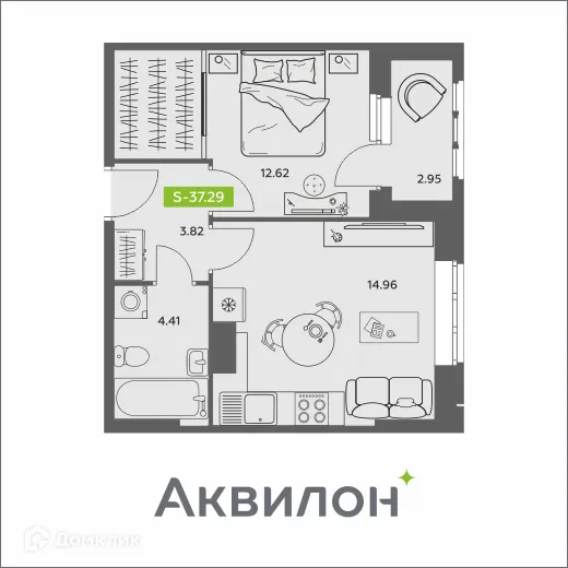 Фото квартиры в ЖК Аквилон АКВАРТАЛ