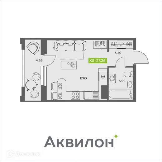 Фото квартиры в ЖК Аквилон АКВАРТАЛ