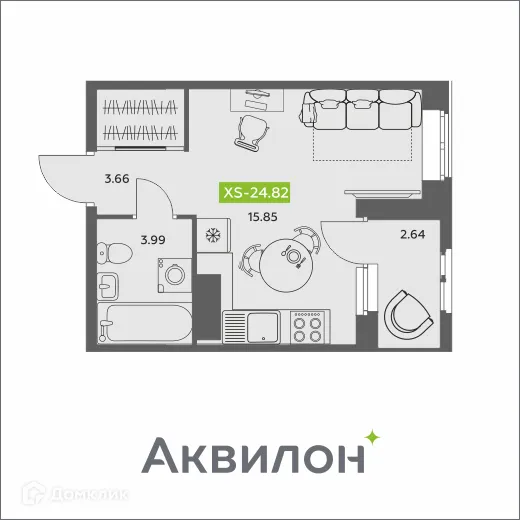 Фото квартиры в ЖК Аквилон АКВАРТАЛ