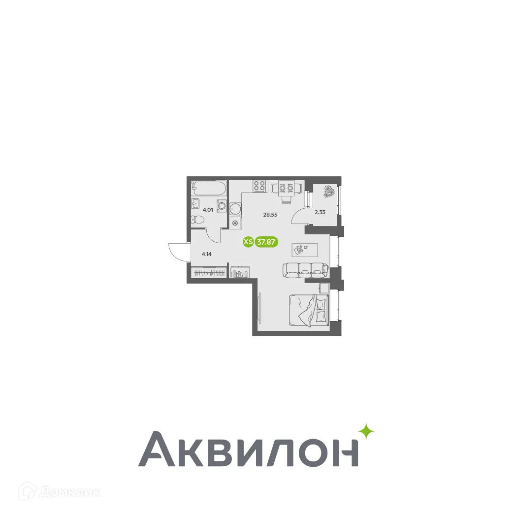 Фото квартиры в ЖК Аквилон АКВАРТАЛ