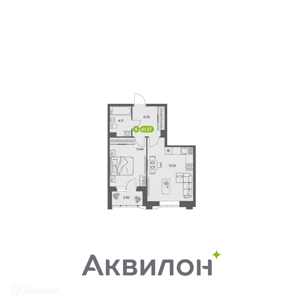 Фото квартиры в ЖК Аквилон АКВАРТАЛ