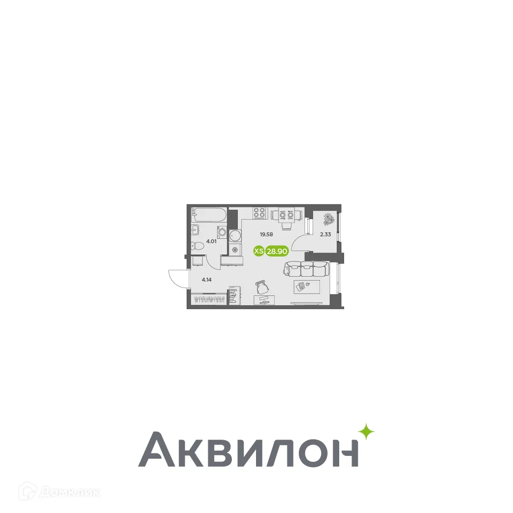 Фото квартиры в ЖК Аквилон АКВАРТАЛ