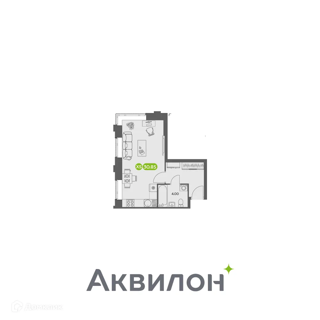 Фото квартиры в ЖК Аквилон АКВАРТАЛ