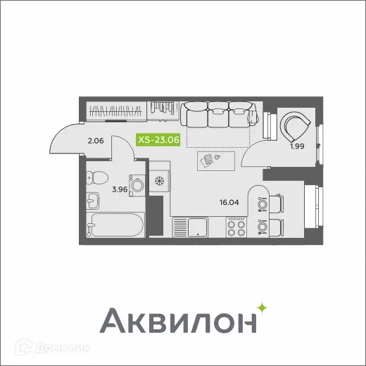 Фото квартиры в ЖК Аквилон АКВАРТАЛ