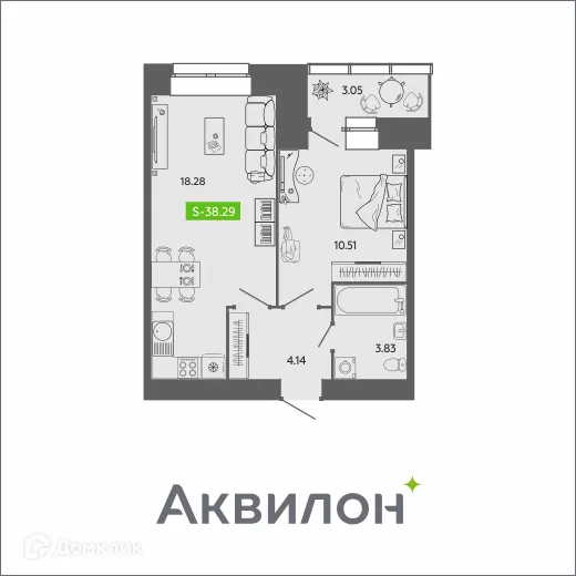 Фото квартиры в ЖК River Park-2 (Ривер Парк-2)