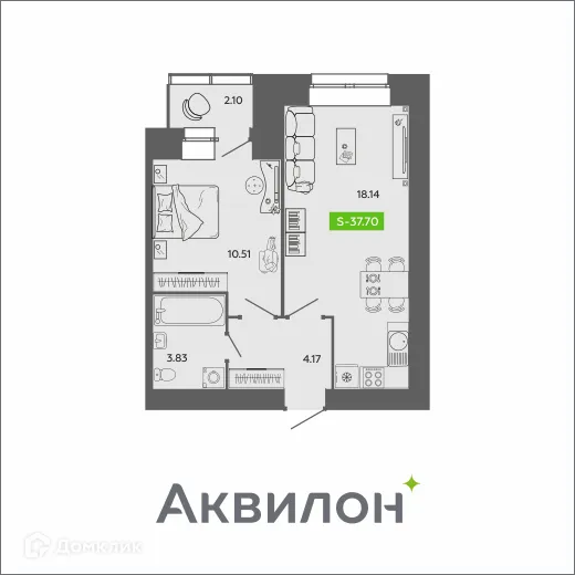 Фото квартиры в ЖК River Park-2 (Ривер Парк-2)